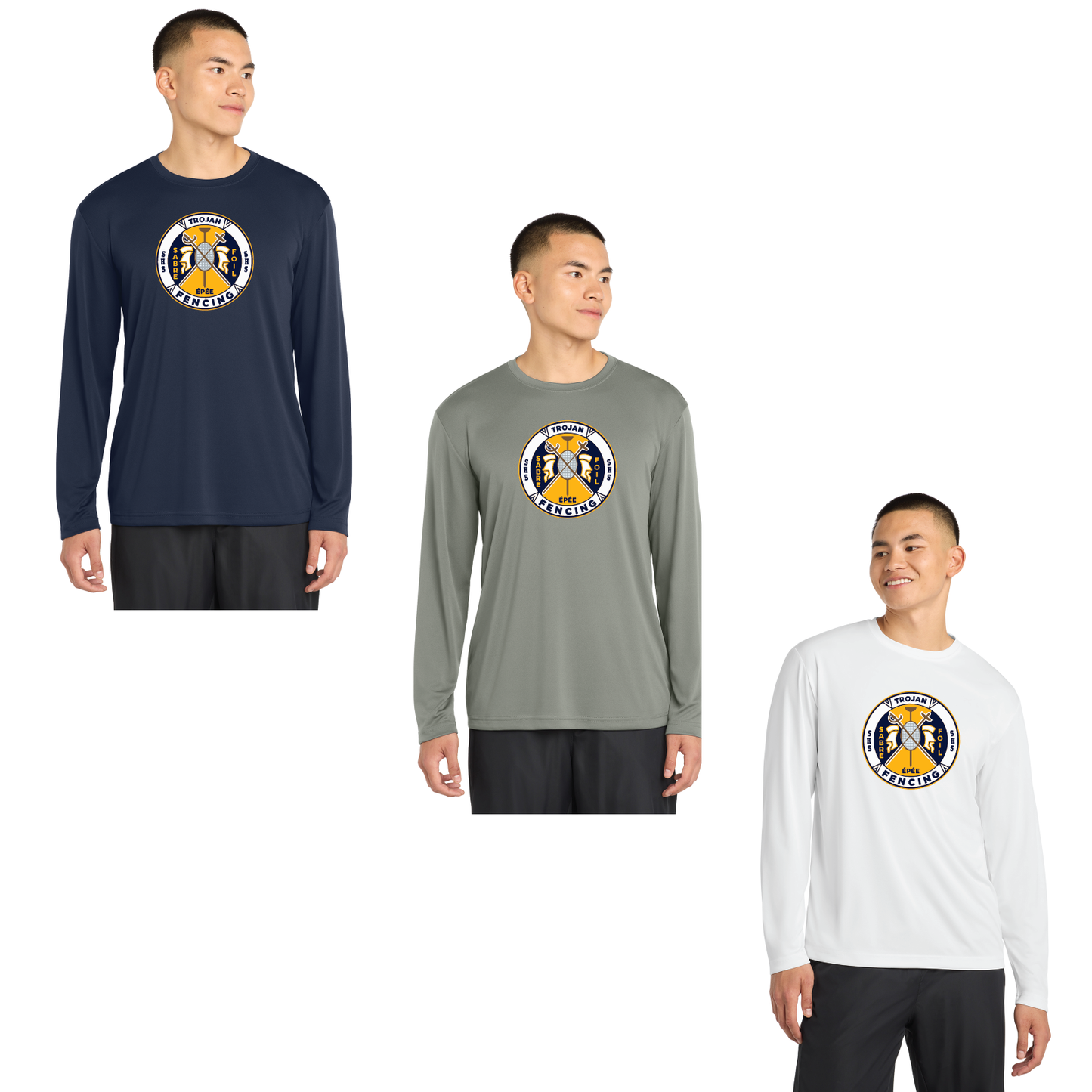 SHS Fencing: Performance Long Sleeve T Shirt Adult ST350LS