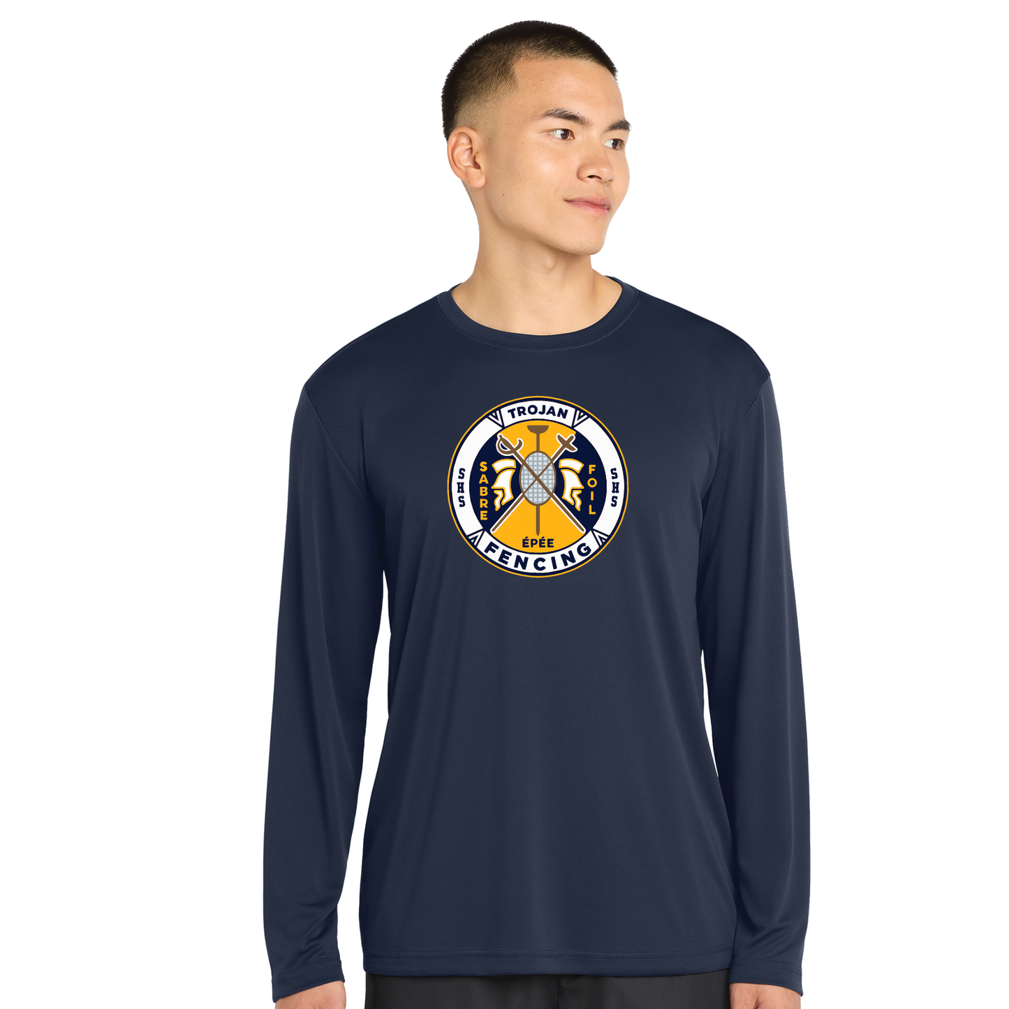 SHS Fencing: Performance Long Sleeve T Shirt Adult ST350LS