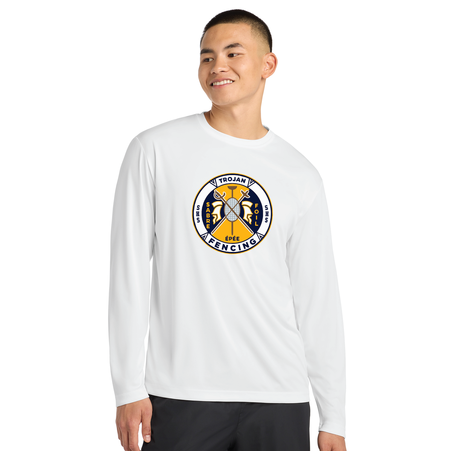 SHS Fencing: Performance Long Sleeve T Shirt Adult ST350LS