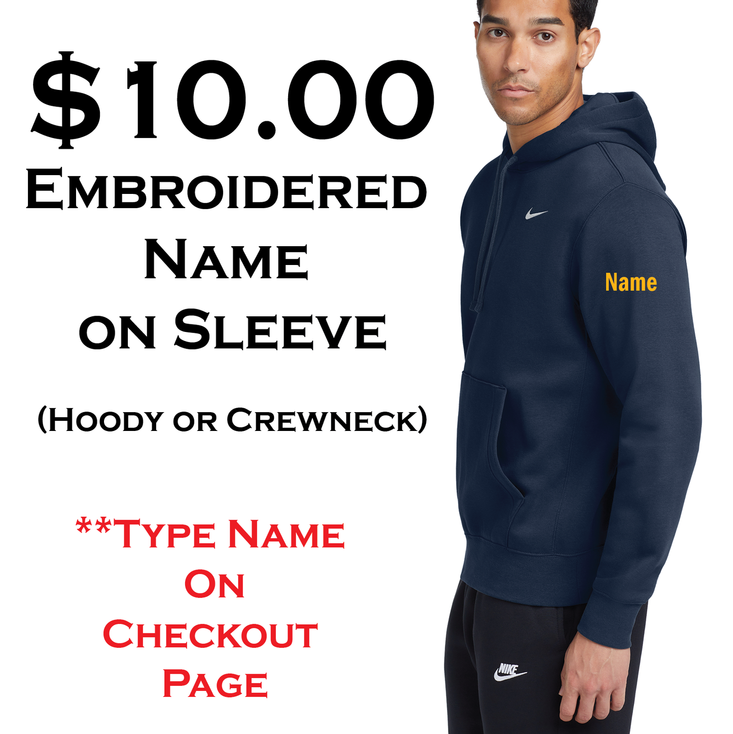 SHS Fencing: $10 Embroidered Name on Sleeve