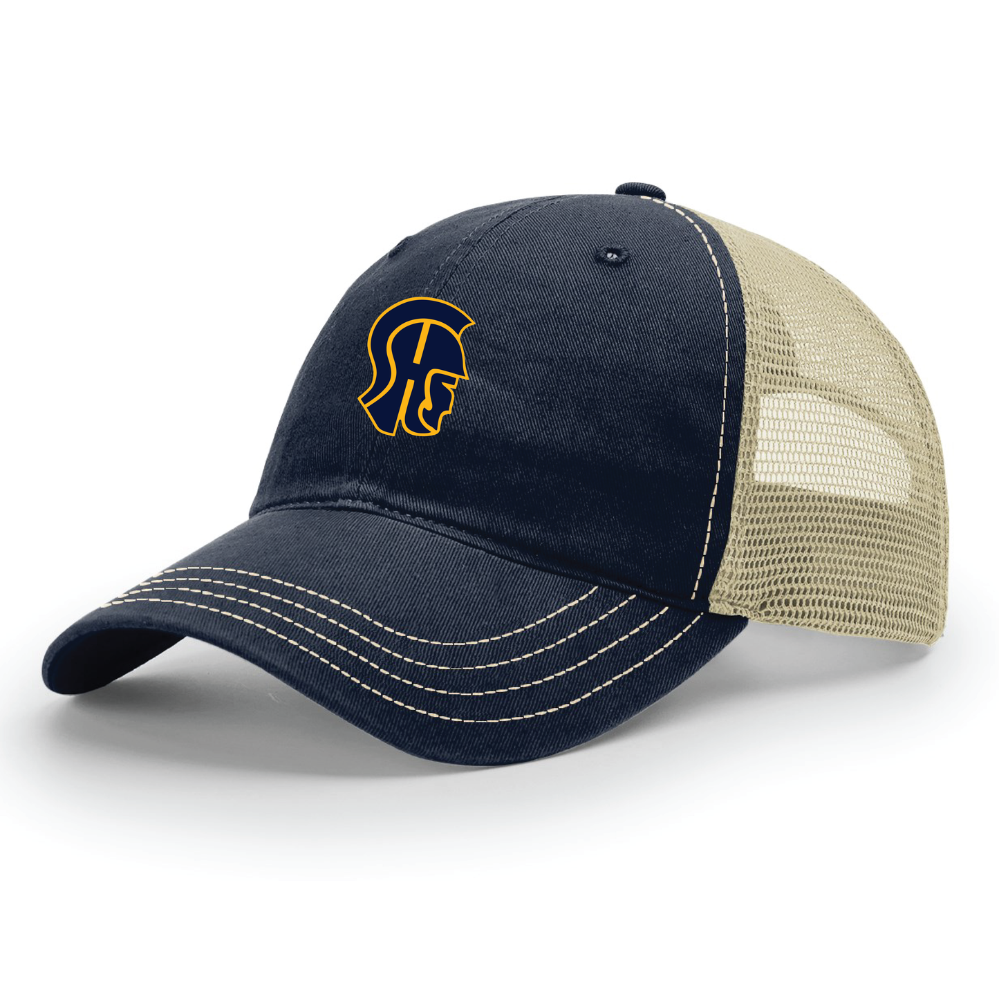 Hat: Soft Trucker Snapback SHS Simsbury High School Trojan Head