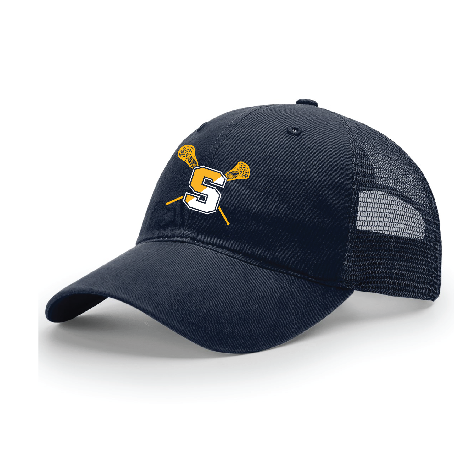 Hat: Soft Trucker Snapback Simsbury Lacrosse S Crossed Sticks