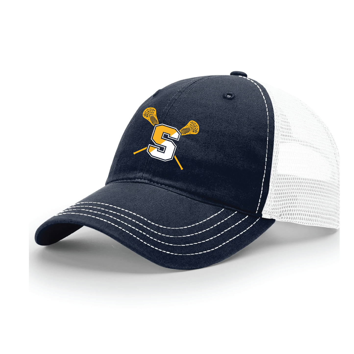 Hat: Soft Trucker Snapback Simsbury Lacrosse S Crossed Sticks