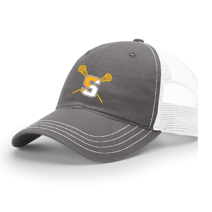 Hat: Soft Trucker Snapback Simsbury Lacrosse S Crossed Sticks