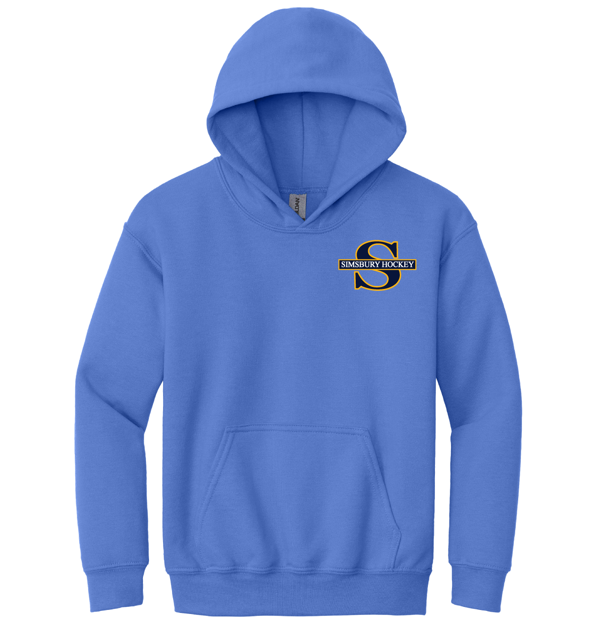 Hooded Sweatshirt: Simsbury Youth Hockey Left Chest Embroidered Logo