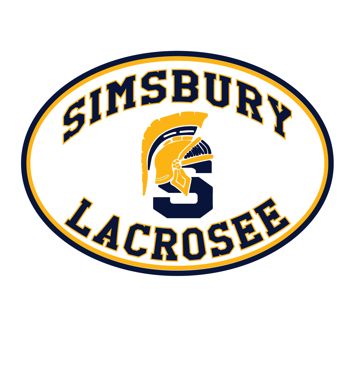 Fat Head Removable Sticker: Simsbury Lacrosse Trojan Head