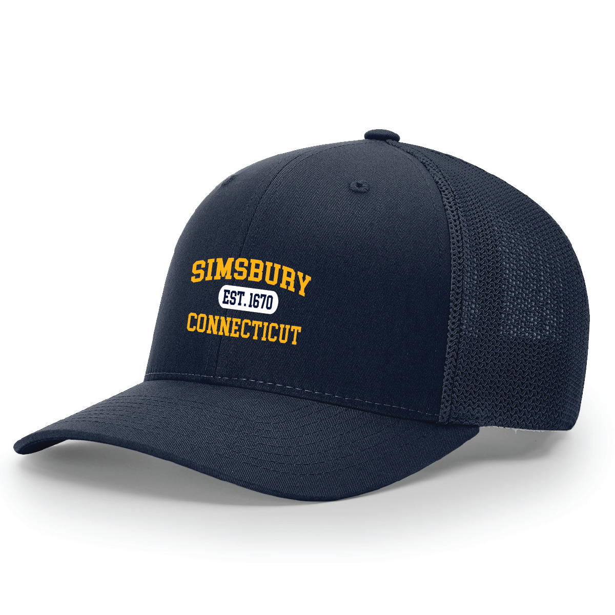 Hat: Flex Fit Trucker Simsbury CT Est. 1670