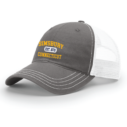 Hat: Soft Trucker Snapback Simsbury CT Est. 1670