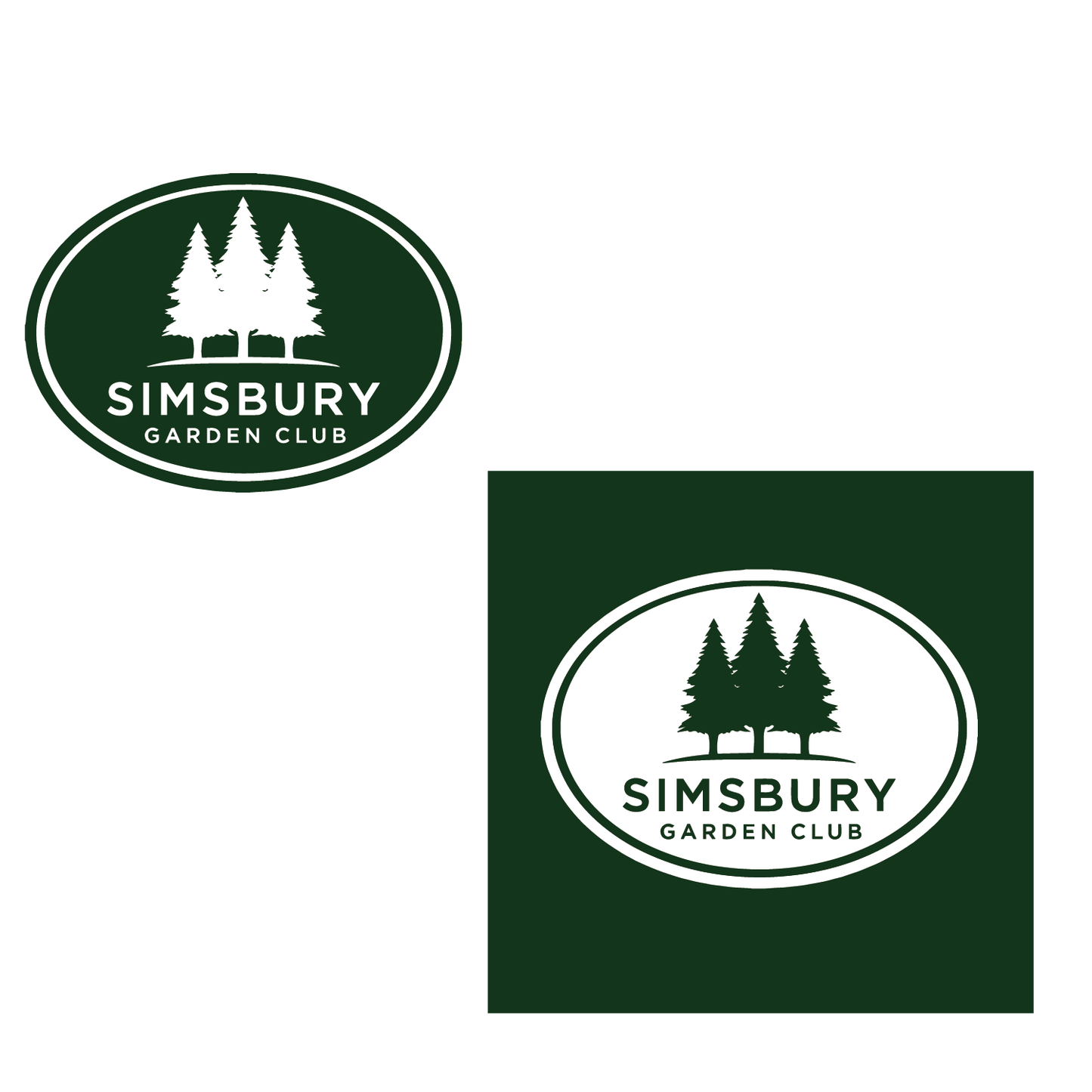 Simsbury Garden Club: Fat Head Removable Sticker (4.74"x 3.5")