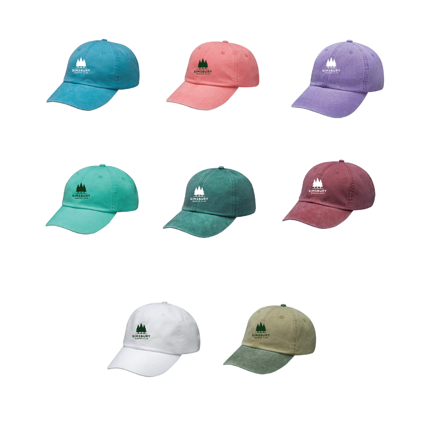 Simsbury Garden Club: Pigment Dyed Baseball Cap