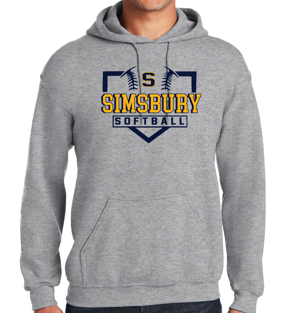 Hooded Sweatshirt Gildan 50/50: Simsbury Softball