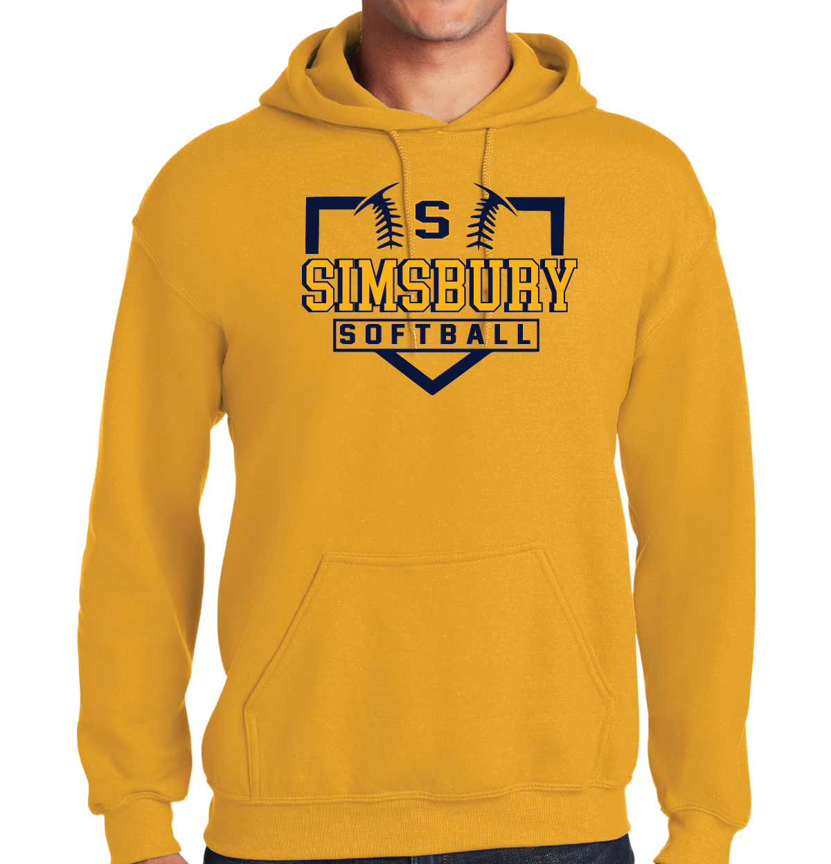 Hooded Sweatshirt Gildan 50/50: Simsbury Softball