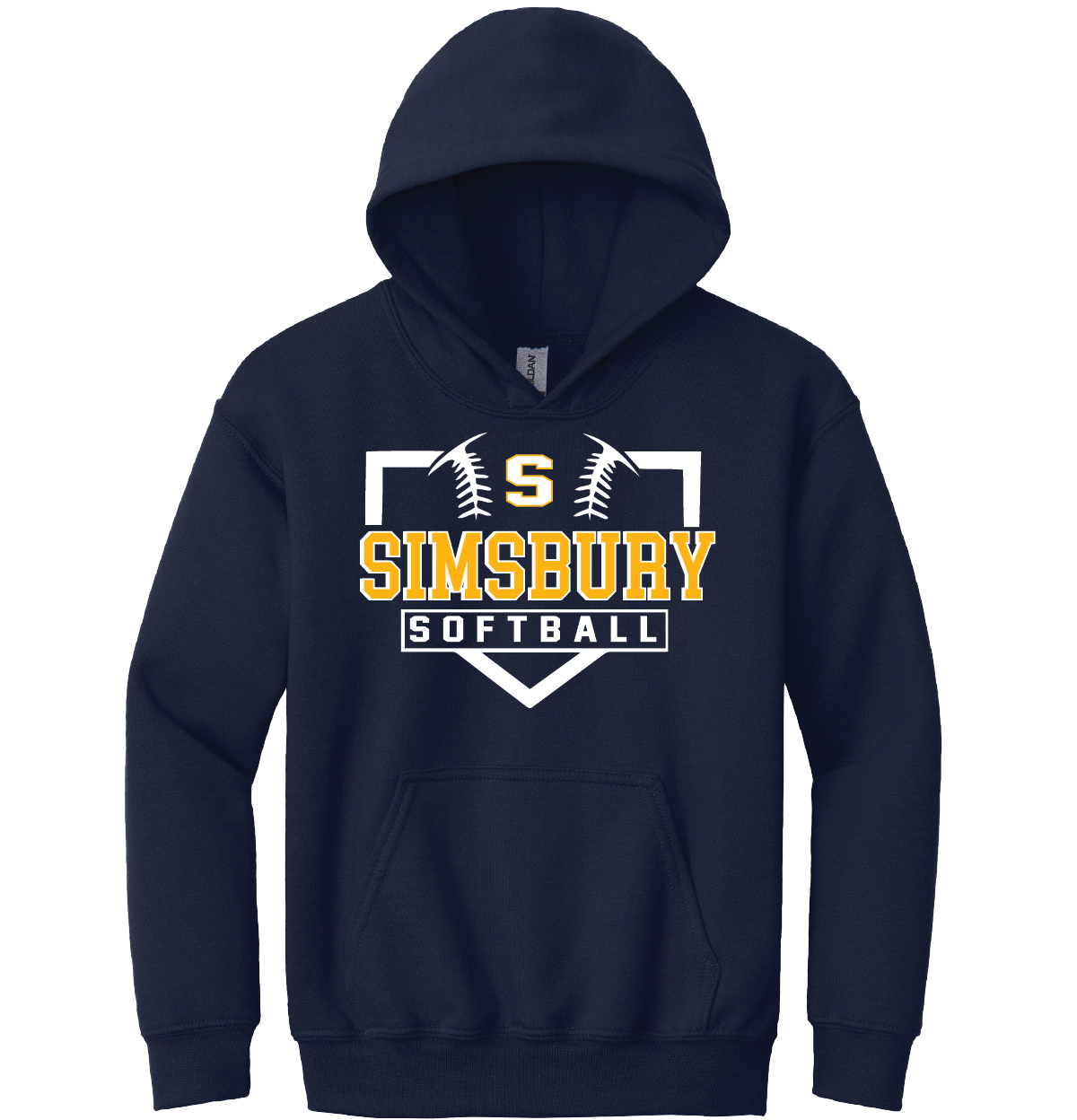 Hooded Sweatshirt Gildan 50/50: Simsbury Softball