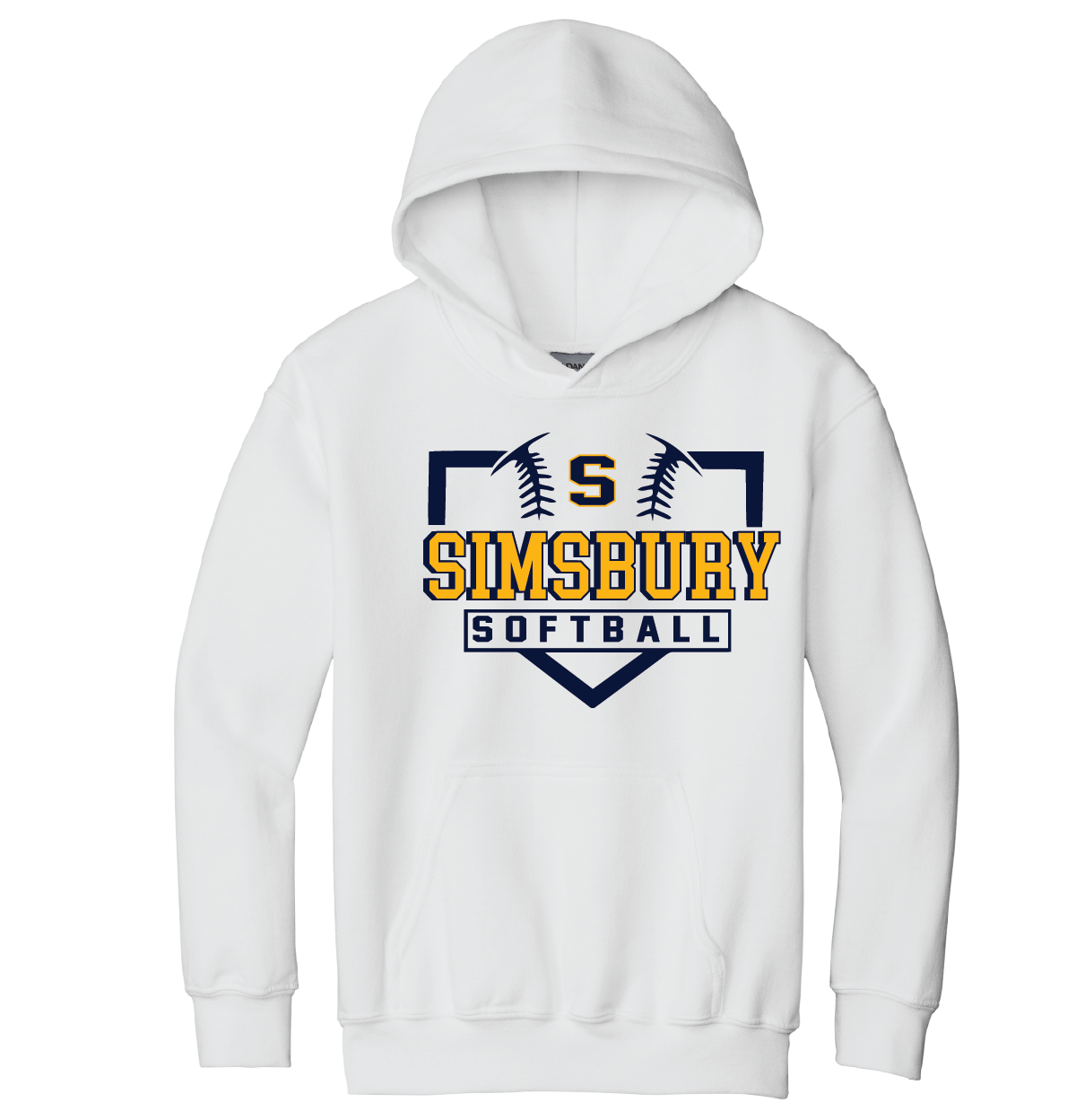 Hooded Sweatshirt Gildan 50/50: Simsbury Softball