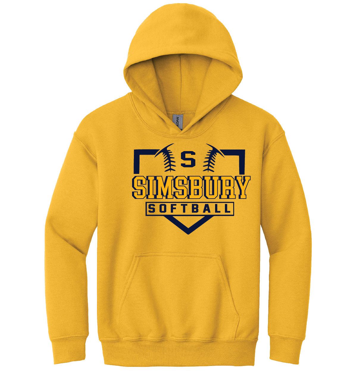 Hooded Sweatshirt Gildan 50/50: Simsbury Softball