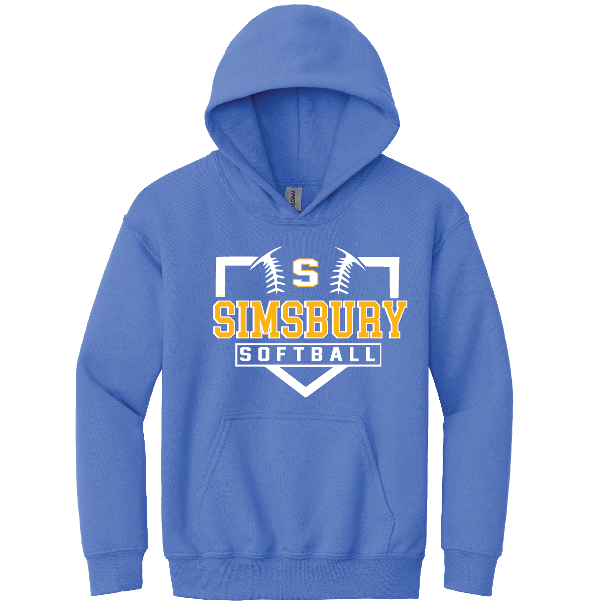 Hooded Sweatshirt Gildan 50/50: Simsbury Softball