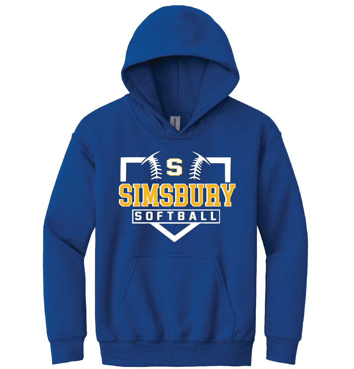 Hooded Sweatshirt Gildan 50/50: Simsbury Softball