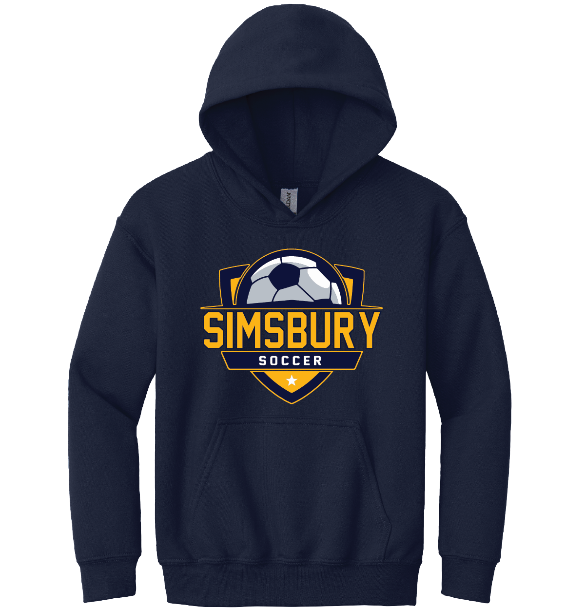 Hooded Sweatshirt Gildan 50/50: Simsbury Soccer
