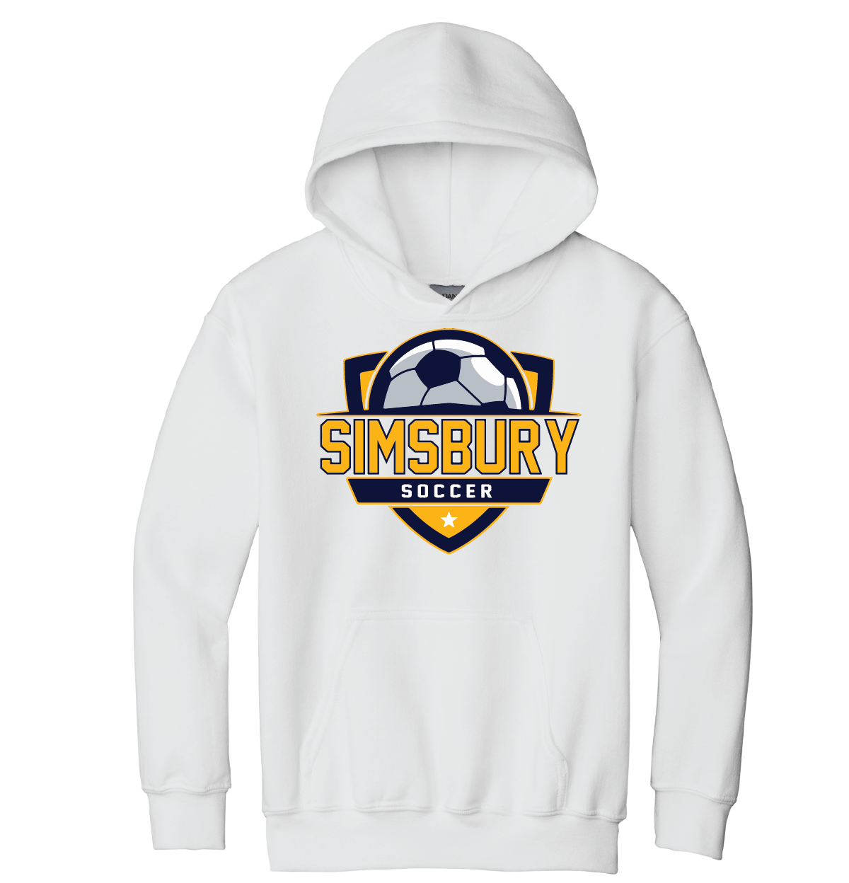 Hooded Sweatshirt Gildan 50/50: Simsbury Soccer