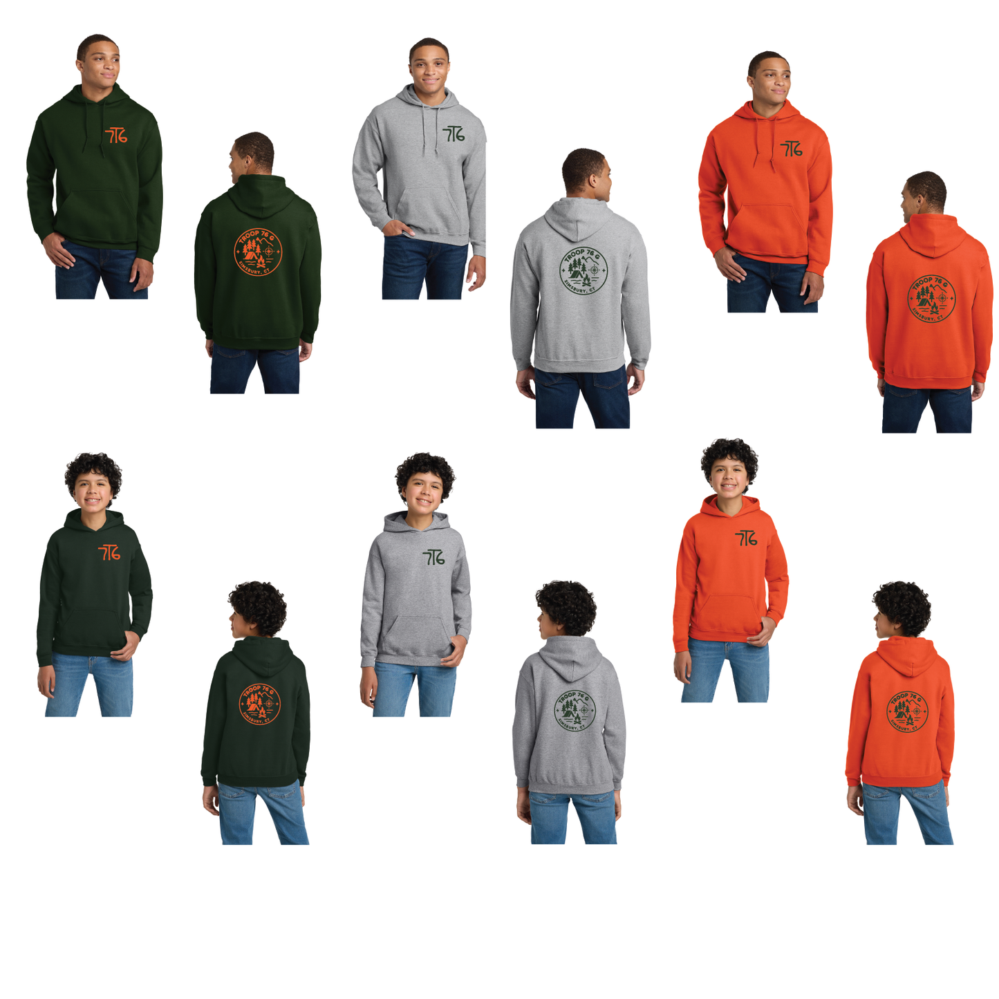 Troop 76 Girls: Hooded Sweatshirt Adult & Youth Sizes