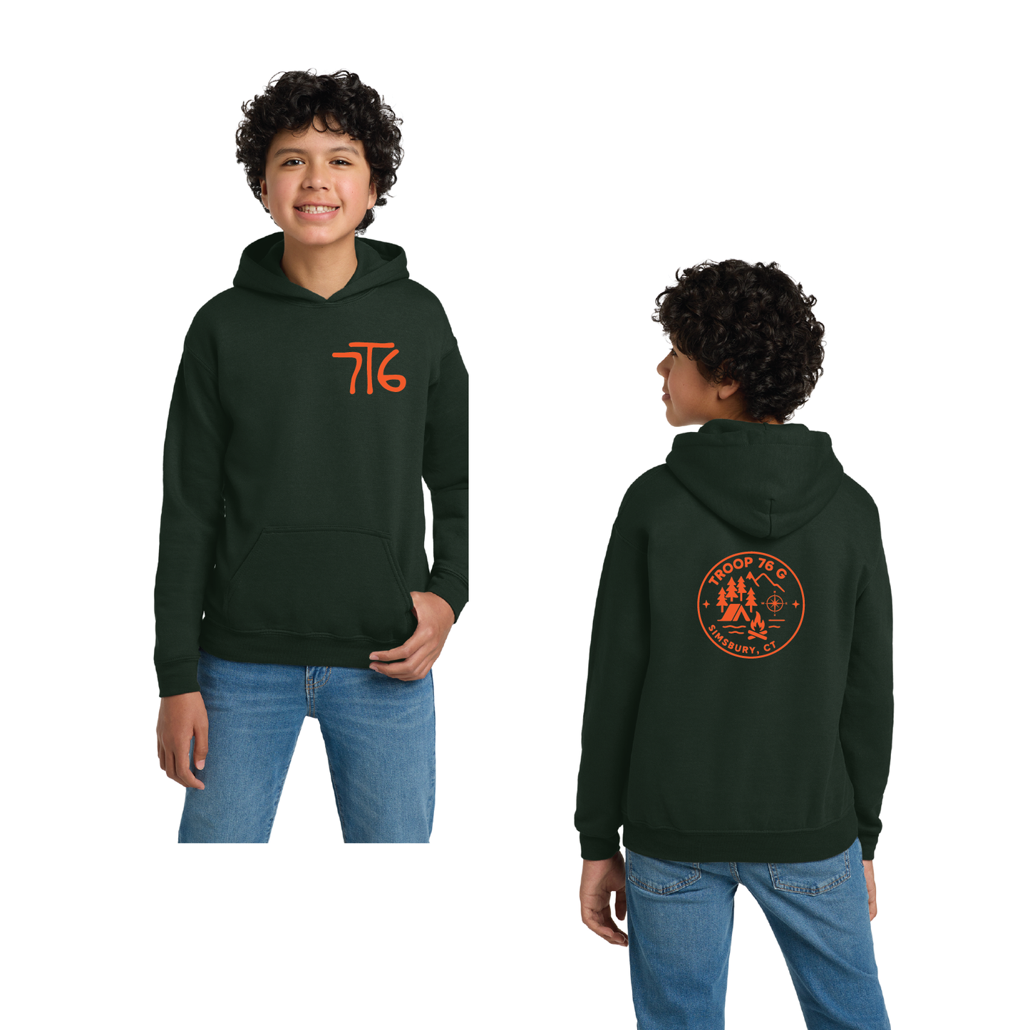 Troop 76 Girls: Hooded Sweatshirt Adult & Youth Sizes