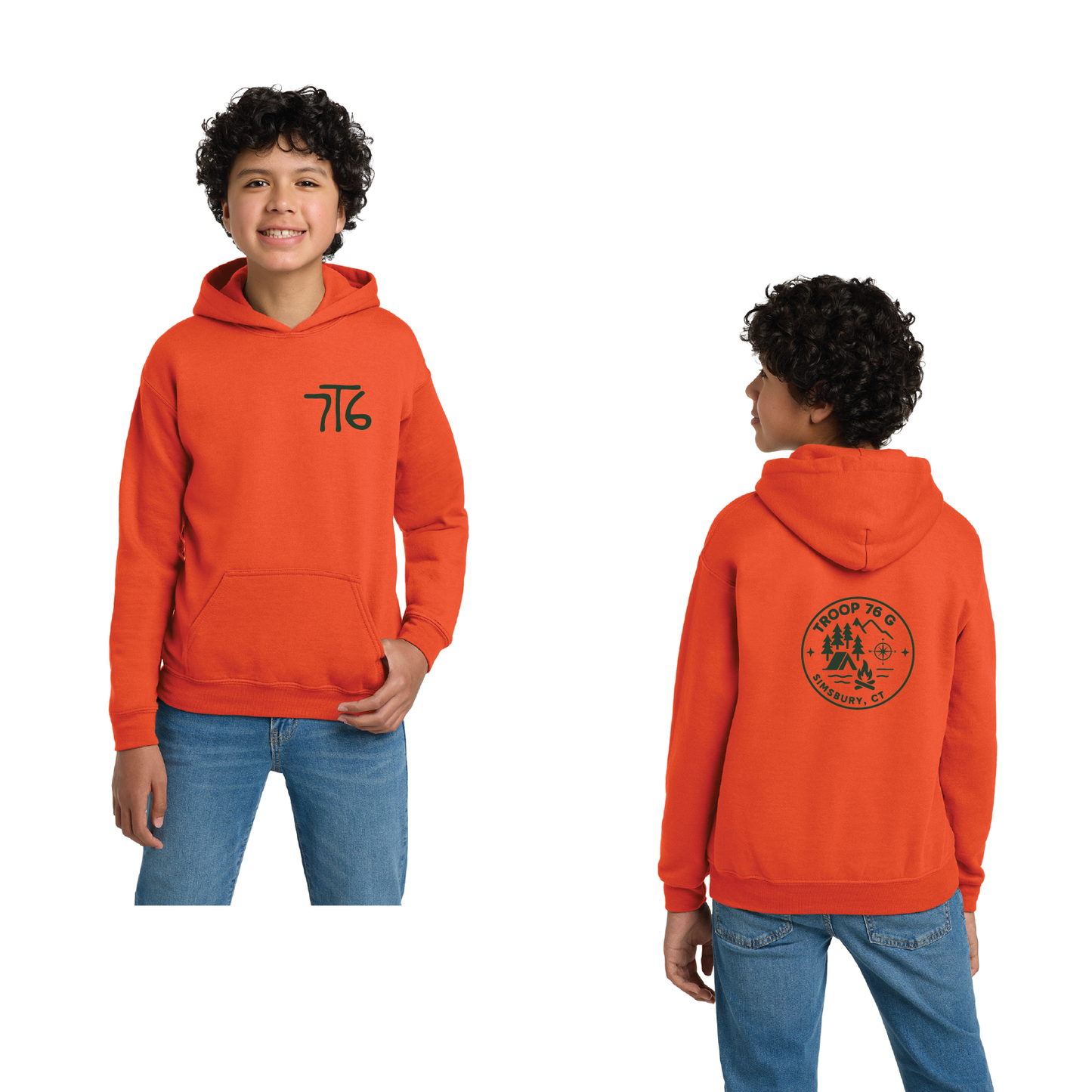 Troop 76 Girls: Hooded Sweatshirt Adult & Youth Sizes
