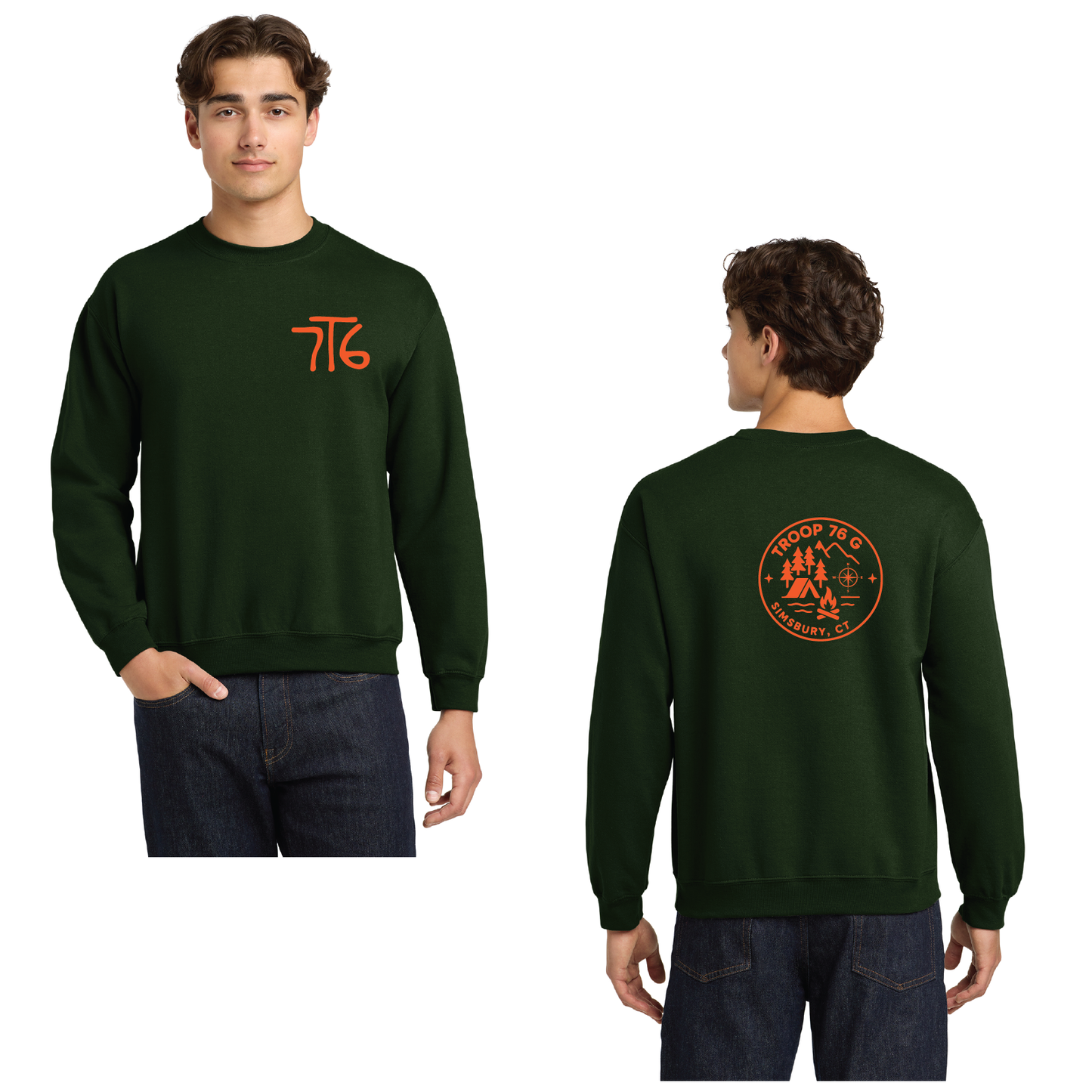 Troop 76 Girls: Crewneck Sweatshirt Adult