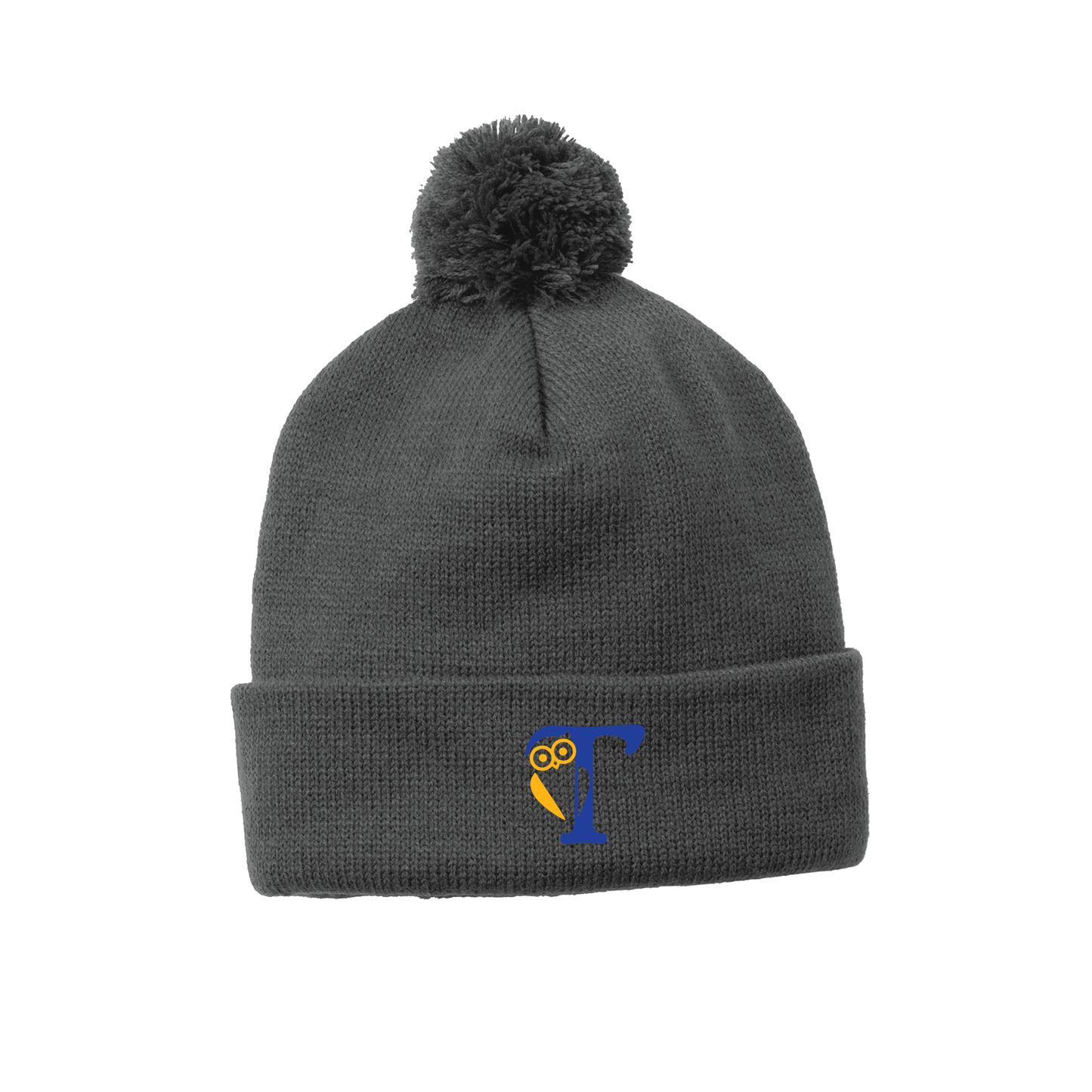 Tariffville School: Solid Pom Pom Beanie