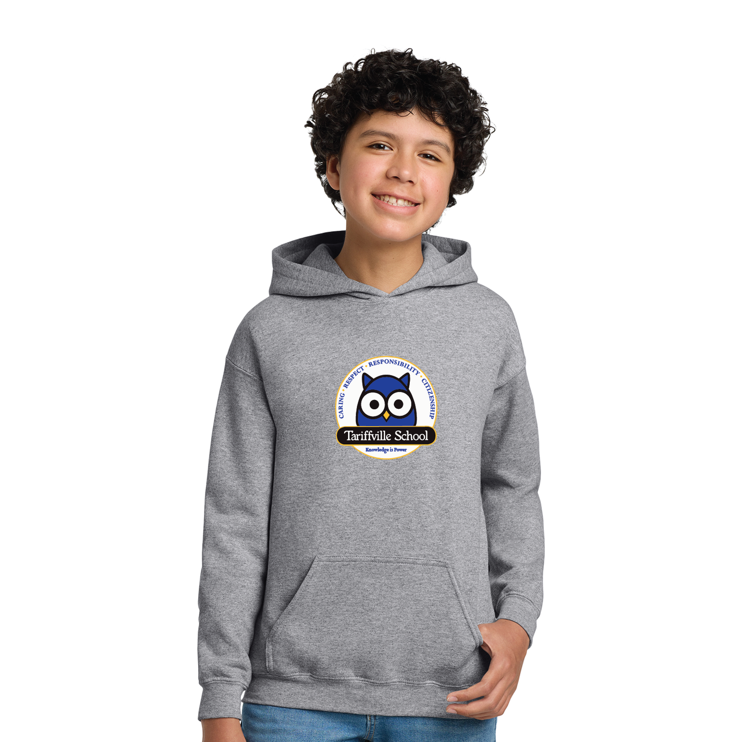Tariffville School: Hooded Sweatshirt: Owl Logo Youth & Adult Sizes