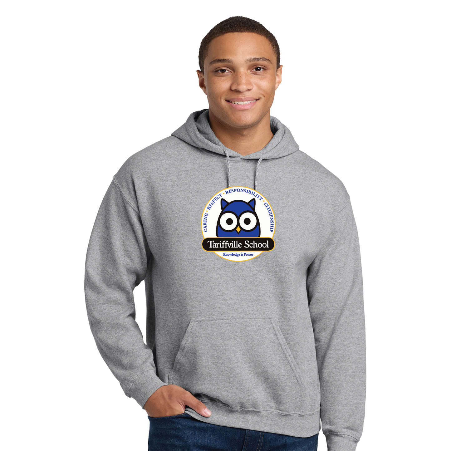 Tariffville School: Hooded Sweatshirt: Owl Logo Youth & Adult Sizes