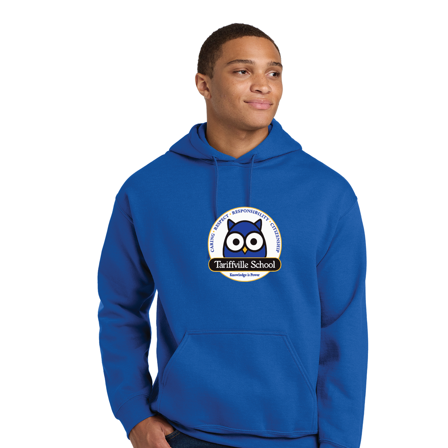 Tariffville School: Hooded Sweatshirt: Owl Logo Youth & Adult Sizes
