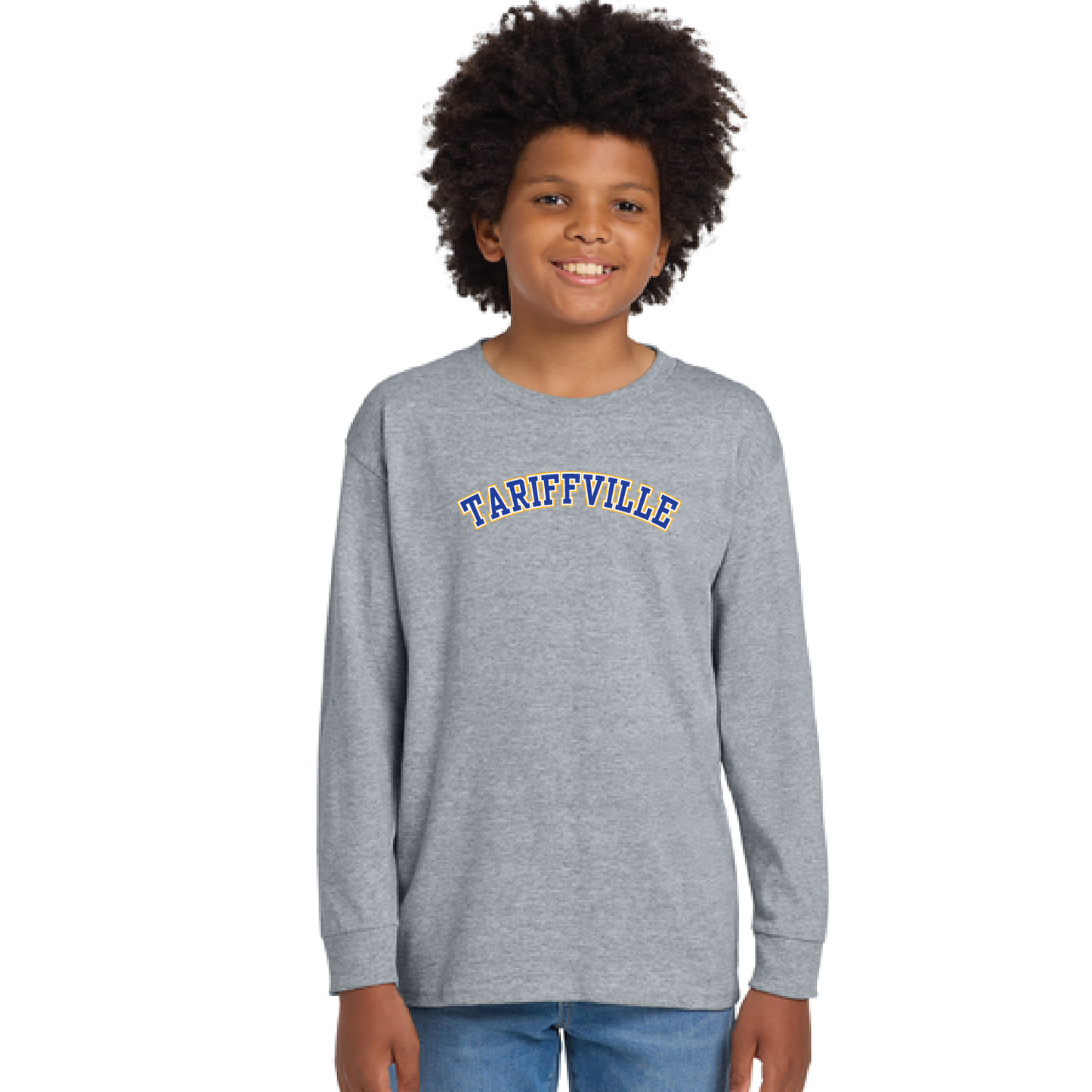 Tariffville School: Longsleeve T-Shirt Tariffville Arched Logo Youth & Adult Sizes