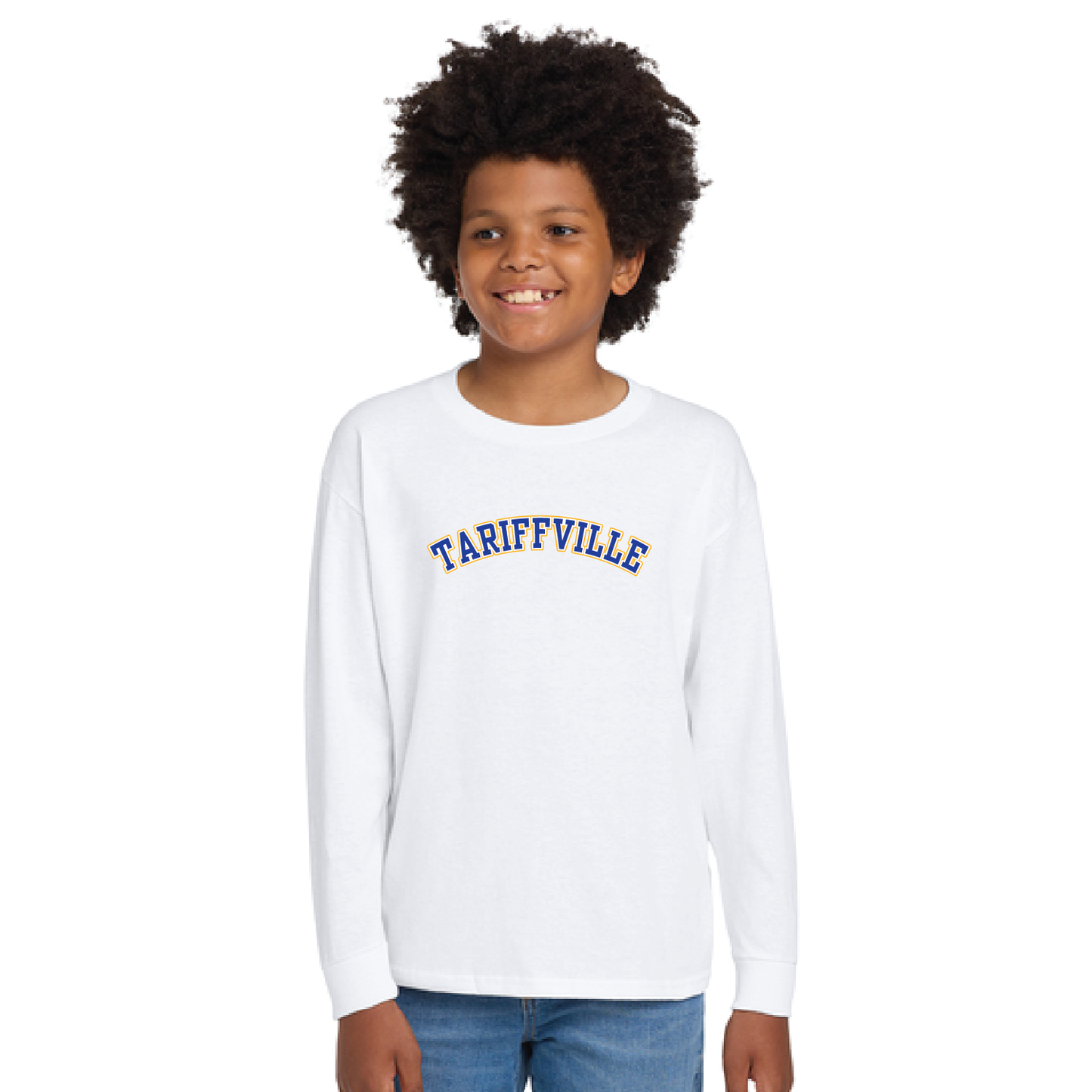 Tariffville School: Longsleeve T-Shirt Tariffville Arched Logo Youth & Adult Sizes