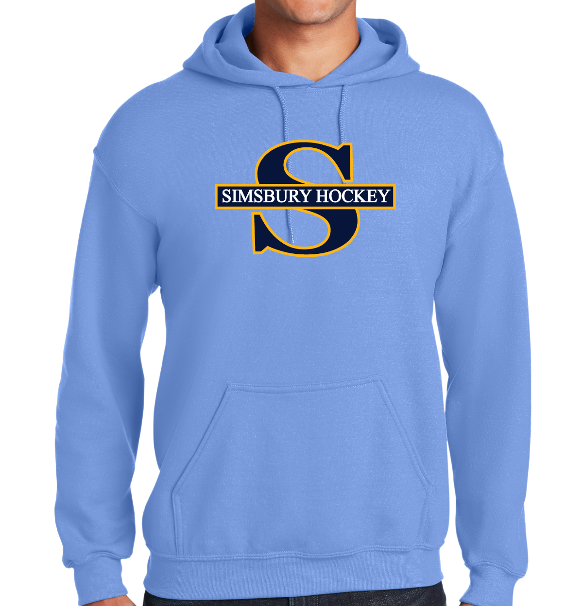 Hooded Sweatshirt: Simsbury Youth Hockey Full Front Logo