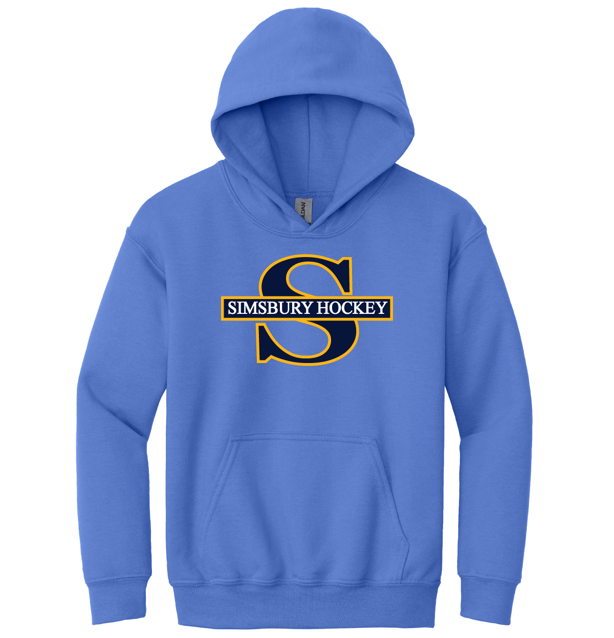 Hooded Sweatshirt: Simsbury Youth Hockey Full Front Logo