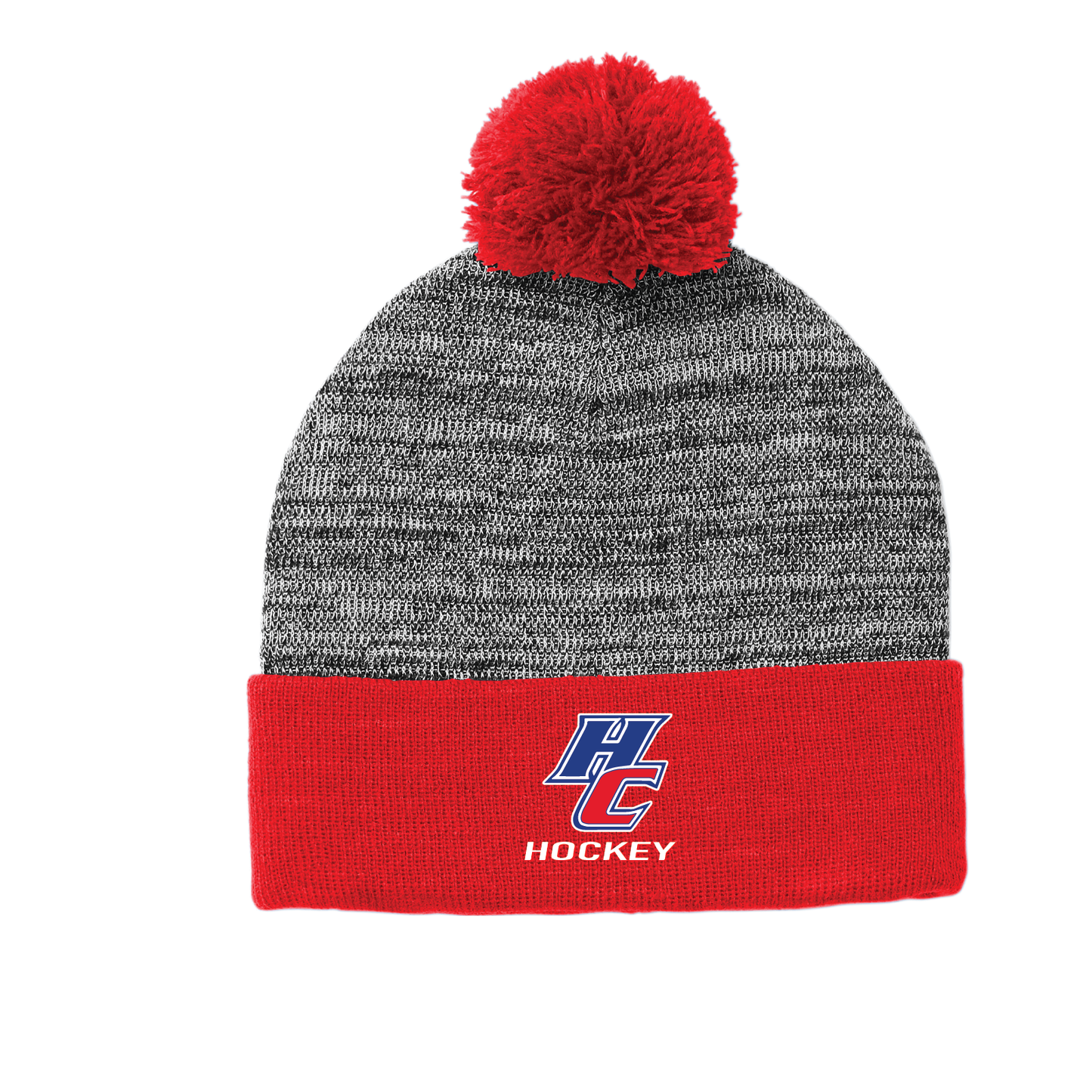 HC Hockey: Heather Pom Pom Beanie