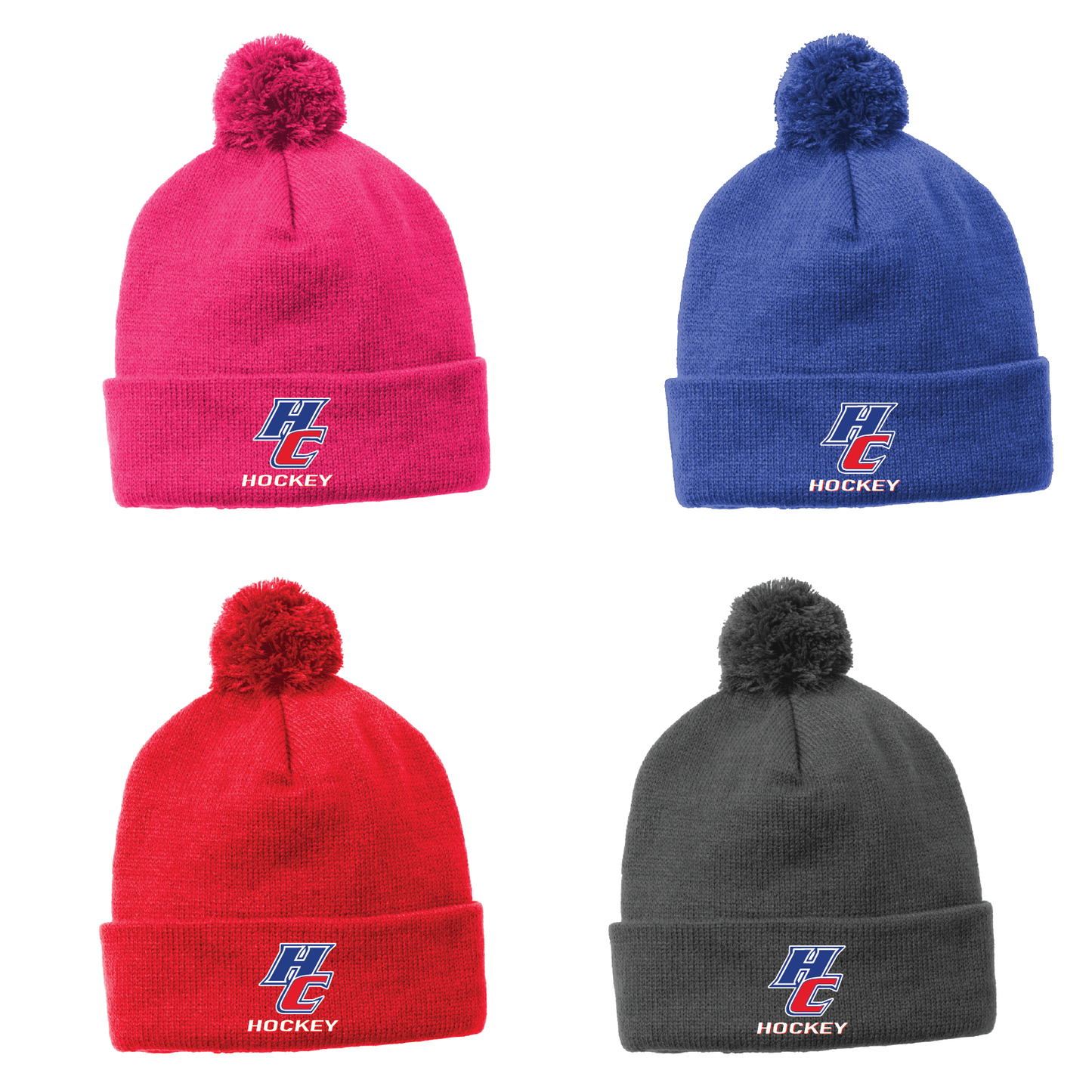 HC Hockey: Solid Pom Pom Beanie