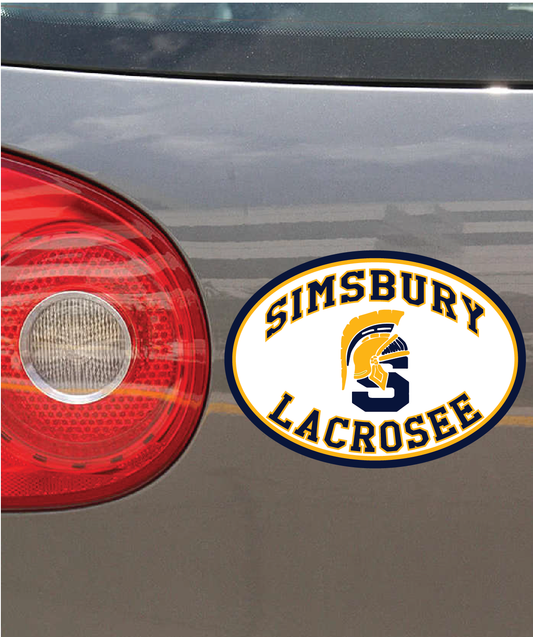 Fat Head Removable Sticker: Simsbury Lacrosse Trojan Head