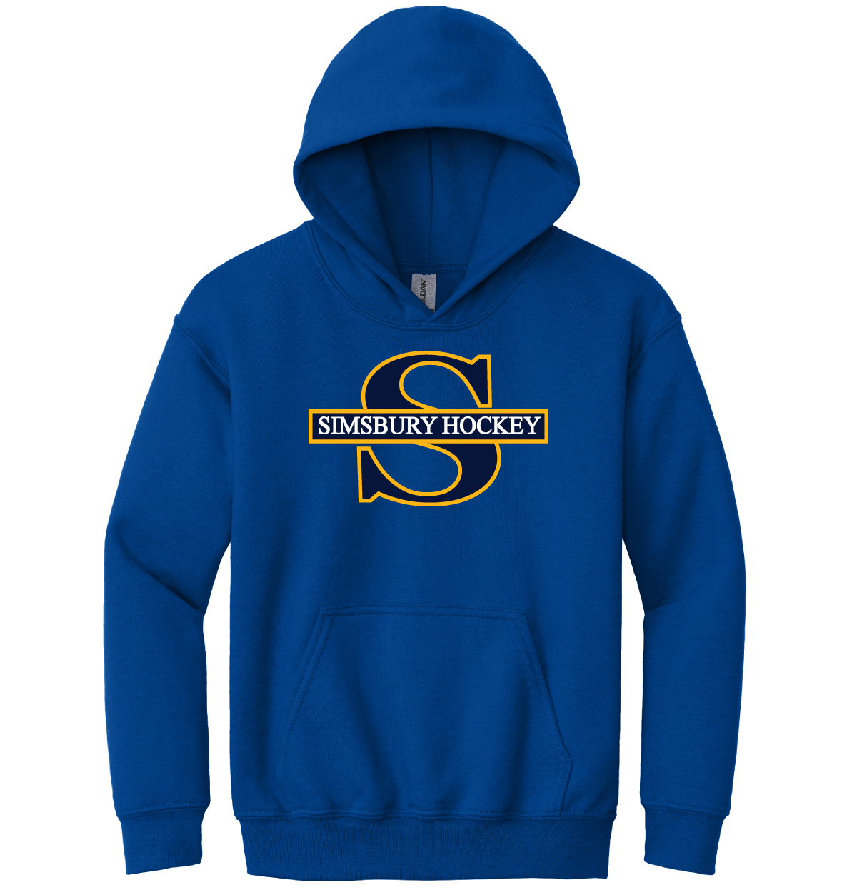 Hooded Sweatshirt: Simsbury Youth Hockey Full Front Logo