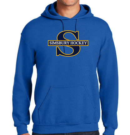 Hooded Sweatshirt: Simsbury Youth Hockey Full Front Logo