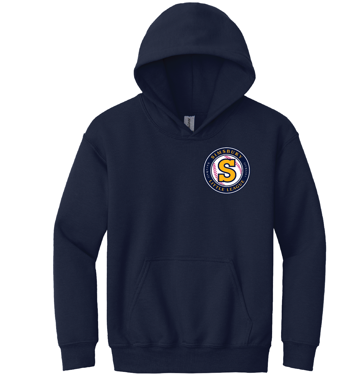 Hooded Sweatshirt: Simsbury Little League Left Chest Embroidered Logo
