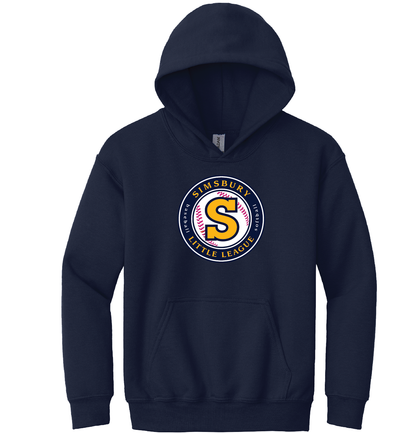Hooded Sweatshirt: Simsbury Little League Full Front Logo