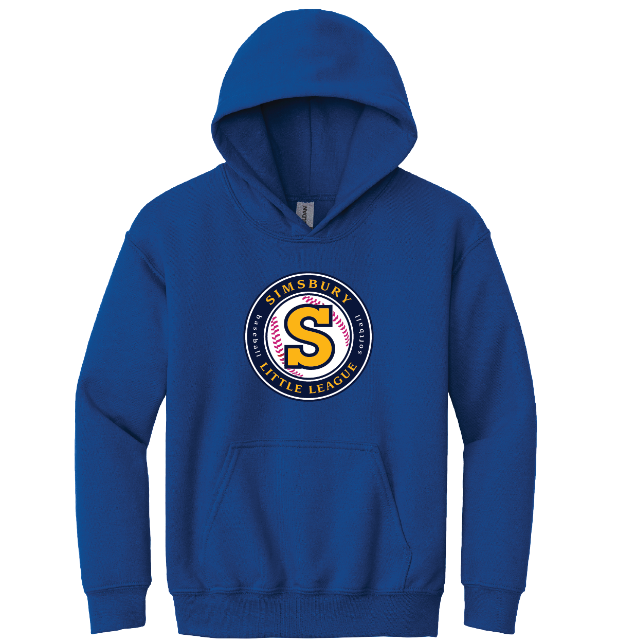 Hooded Sweatshirt: Simsbury Little League Full Front Logo