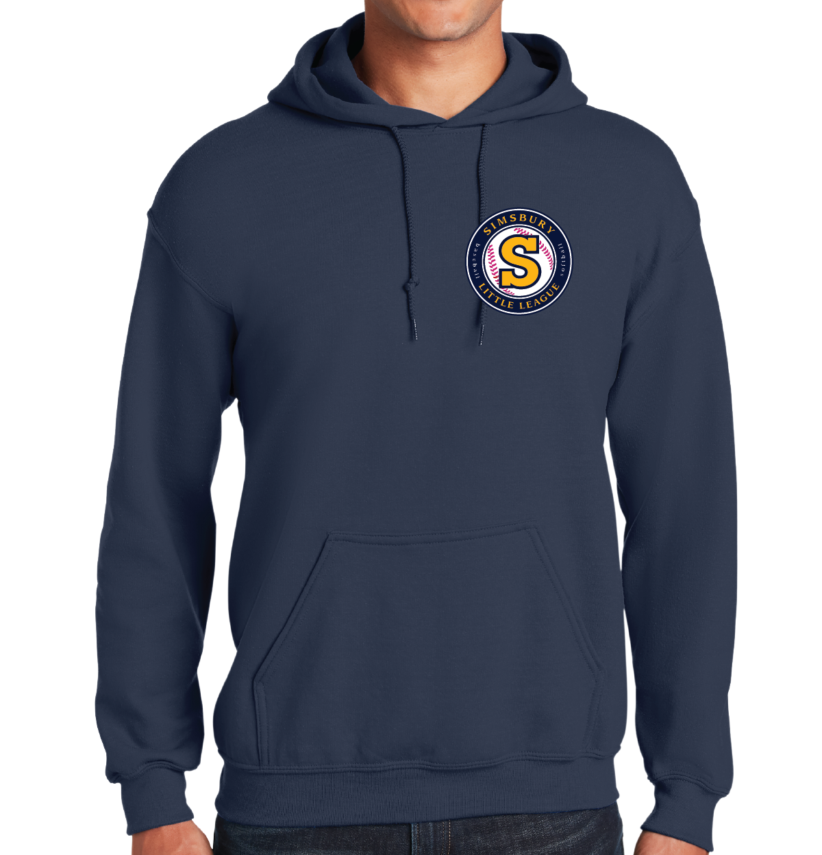 Hooded Sweatshirt: Simsbury Little League Left Chest Embroidered Logo