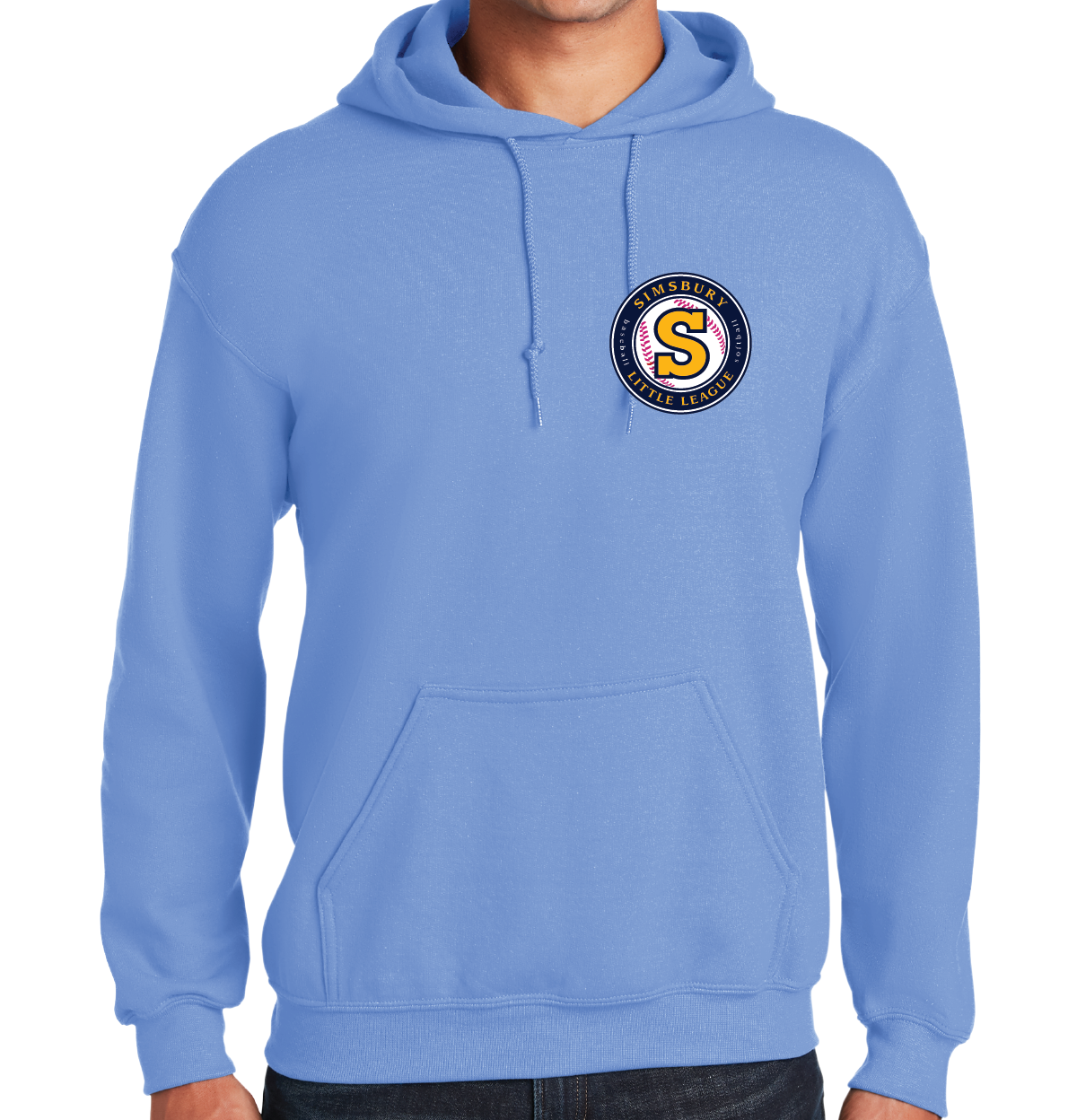 Hooded Sweatshirt: Simsbury Little League Left Chest Embroidered Logo