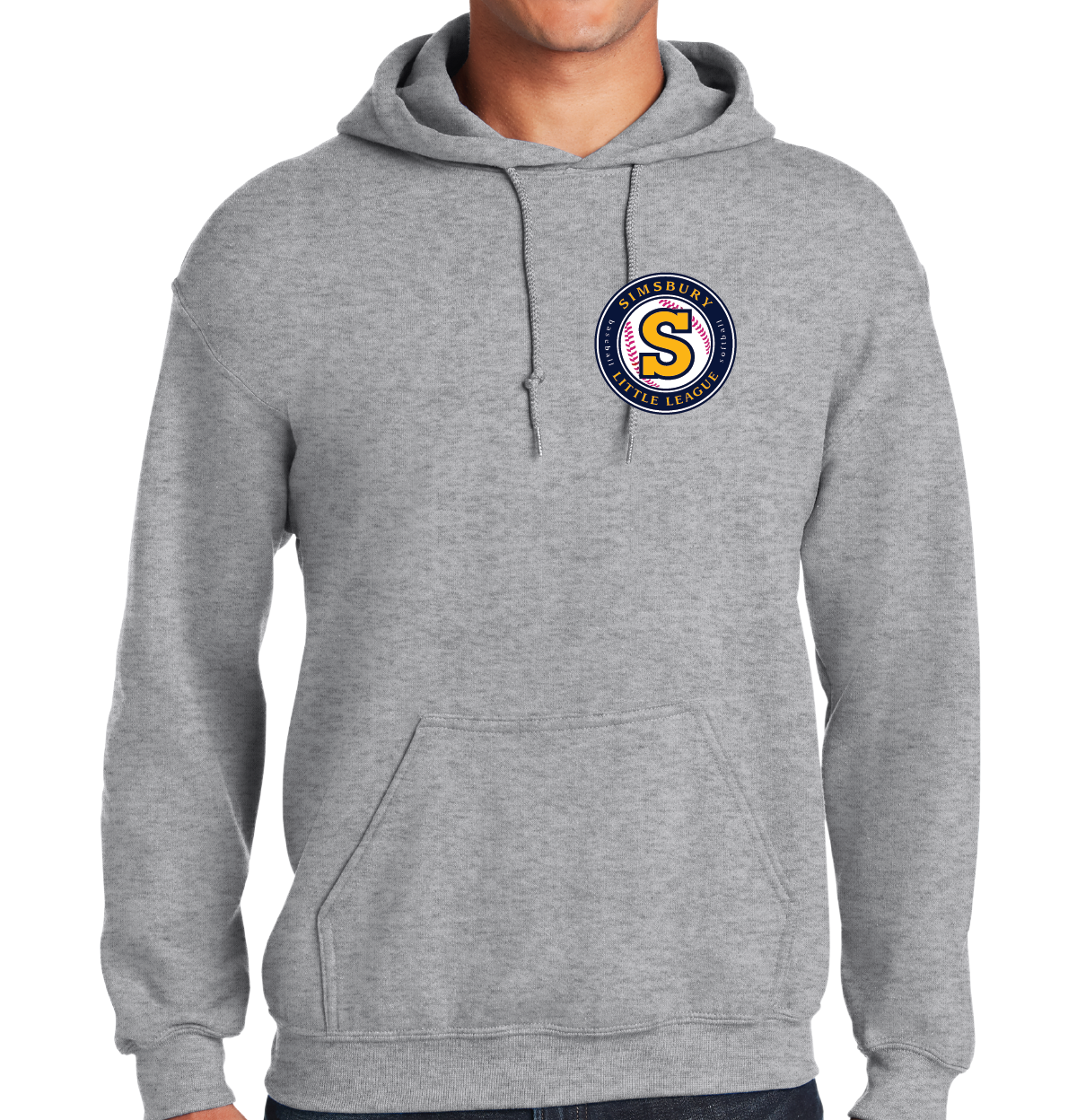 Hooded Sweatshirt: Simsbury Little League Left Chest Embroidered Logo