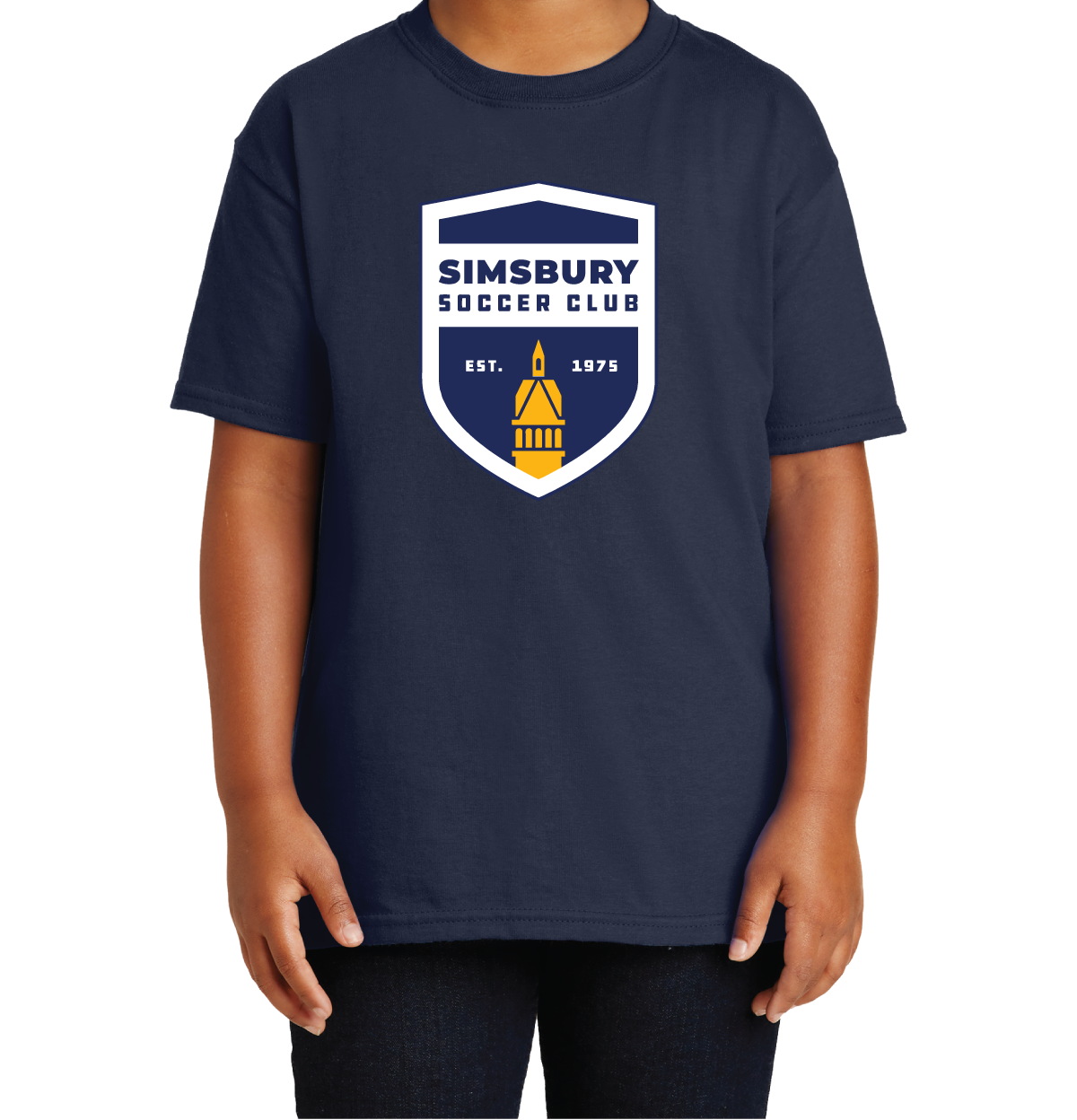 T-Shirt: Simsbury Soccer Shield Full Front