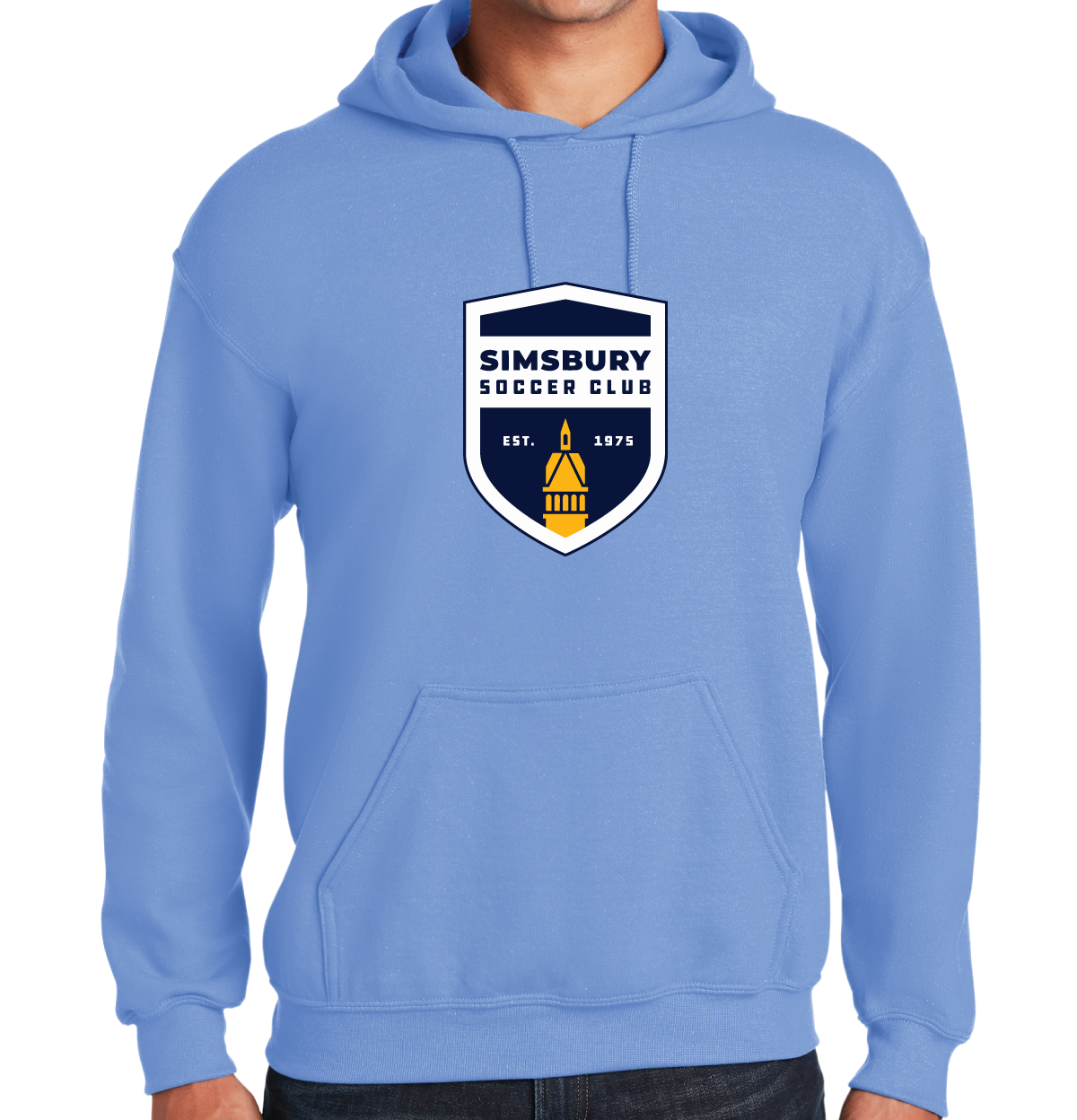 Hooded Sweatshirt: Simsbury Soccer Club Full Front Logo