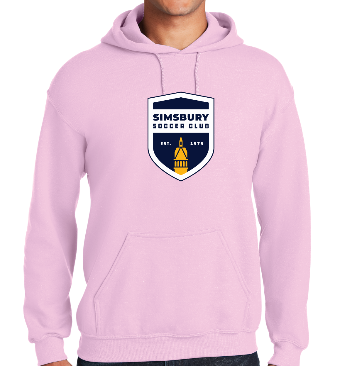 Hooded Sweatshirt: Simsbury Soccer Club Full Front Logo