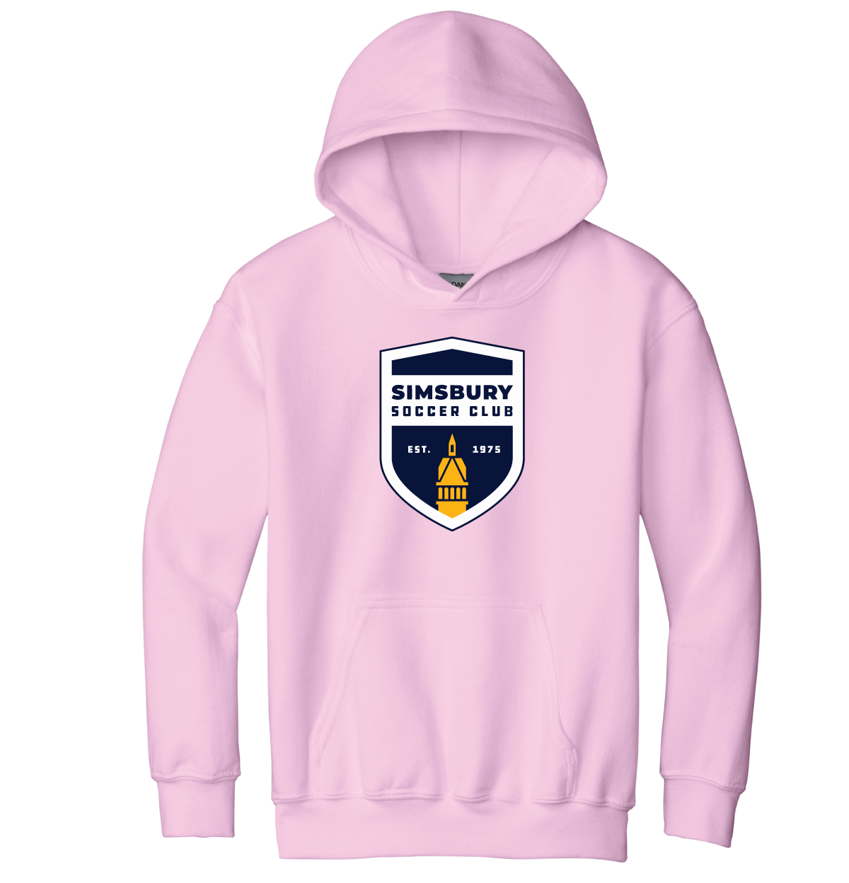 Hooded Sweatshirt: Simsbury Soccer Club Full Front Logo